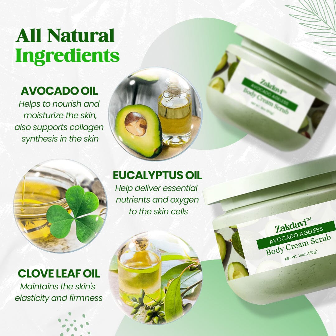 Zakdavi™️ Avocado Ageless Body Cream Scrub