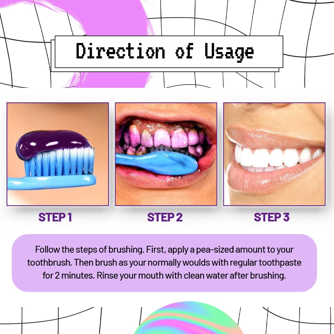 AngelSmile™ Color-Correcting Purple Mousse Toothpaste
